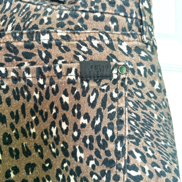Jen 7 x 7 for All Mankind Leopard Print Skinny Ankle Jeans Wmns Sz 12 Punk Glam - Picture 4 of 7